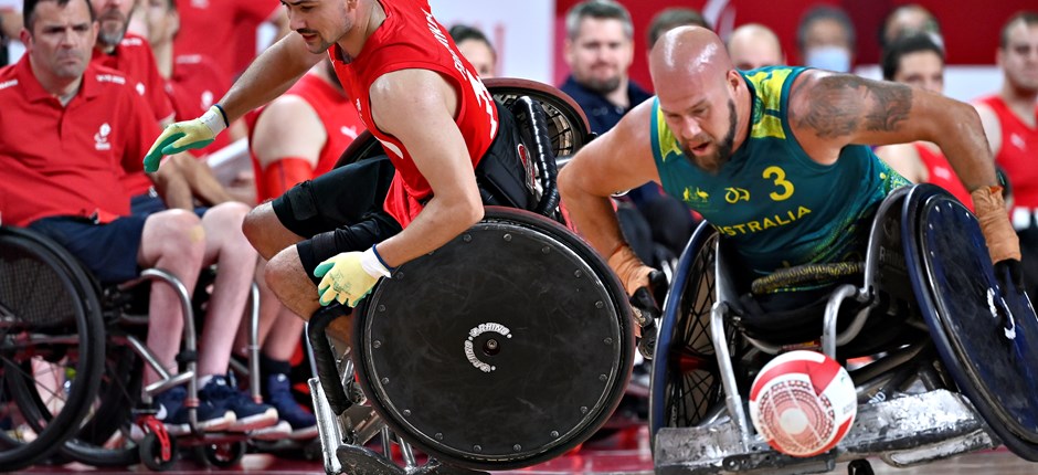 Sebastian Frederiksen and Riley Batt at the Tokyo 2020 Paralympic Games. Photo: Lars Møller